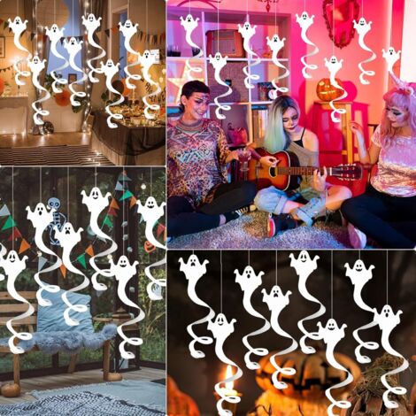 Décoration Halloween Fantôme, 2 Pièces Décoration Fantôme à Suspendre