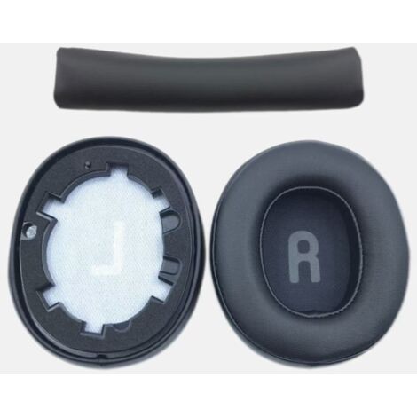 Kwmobile 2X Coussinets Confortables Pour JBL Tune T760NC / T750BTNC / T710BT / T700BT - Mousse Noire De Remplacement