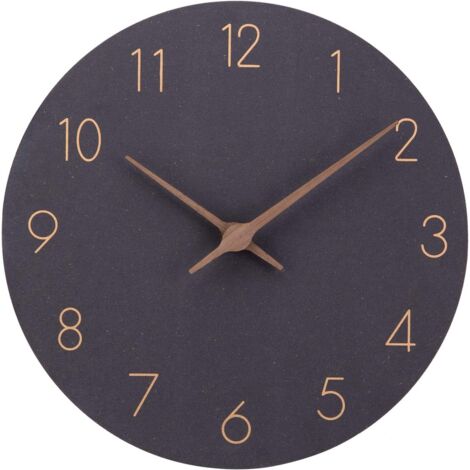 Horloge Murale Design Moderne - Pendule Murale Silencieuse Sans Tic Tac Temperature Digitale Ideal Pour Cuisine Bureau Salon Chambre %c3%98 25 Cm