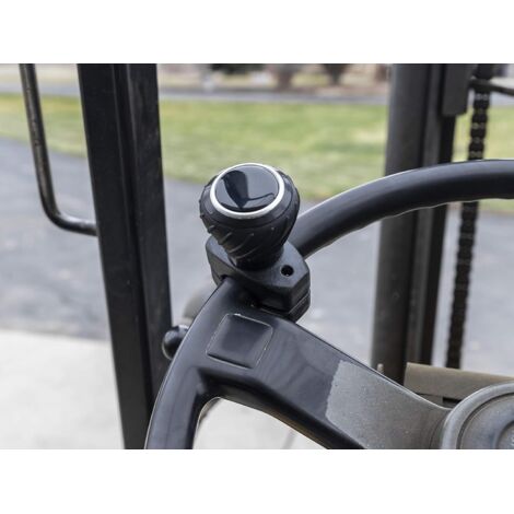 MelTruck Pommeau De Volant Universel – Poignée Ergonomique Camion, Voiture, Tracteur, Pelleteuse, Chariot Élévateur – Noir Robuste