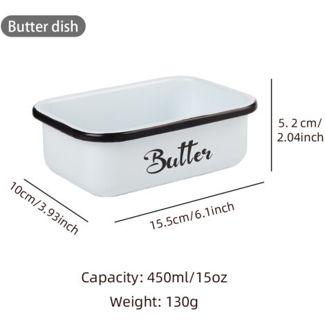 Uadme Beurrier en acier inoxydable, beurrier sûr, beurrier isolé avec couvercle argenté, assiette à dessert Accessoires de Cuisine pour la Cuisine à Uadme Beurrier en acier inoxydable, beurrier sûr, beurrier isolé avec couvercle argenté, assiette à dessert Accessoires de Cuisine pour la Cuisine à