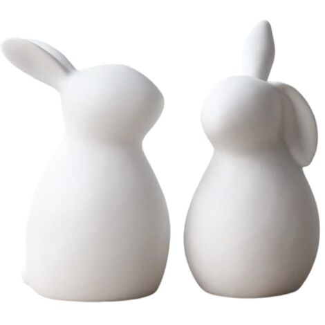 Lot De 2 Figurines De Chat En Porcelaine - Déco Table, Bureau, Art Déco