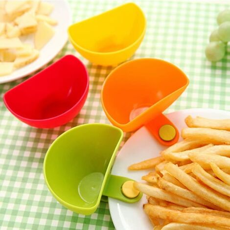 2 pièces Ravissantes coupelles à sauce en céramique de forme 3D, plats