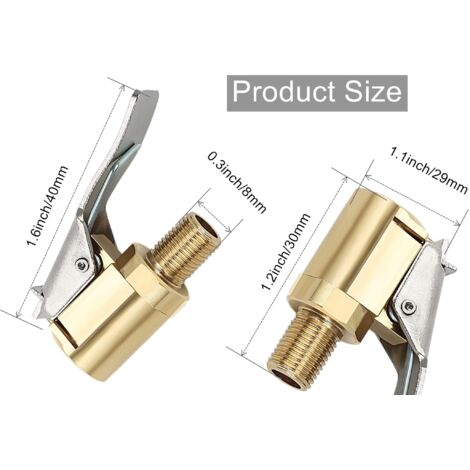 Adaptateur Valve Pneu Laiton Chromé - Gonflage Rapide US/FR, Pour Voiture, Vélo, Moto, Camion