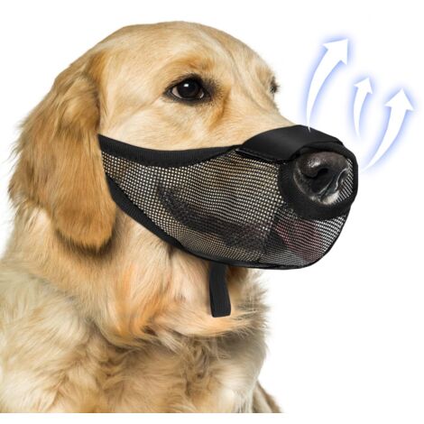 Muselière Pour Chien Filet Respirante - Taille M, Circonférence 22-26 Cm, Réglable, Pour Chien Moyen/grand