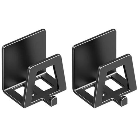Koomuao Liemuao Support à Planches à Découper en INOX, Lot de 4 Porte-éponges Mural, Couvercle de Casserole Auto-Adhésif, Porte-casseroles Organisateur de Planche à Découper pour Cuisine (Noir