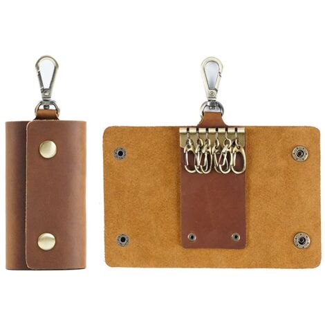 Porte-clés / Porte-monnaie En Cuir Souple Rose Véritable - Unisexe - Neuf Avec étiquettes
