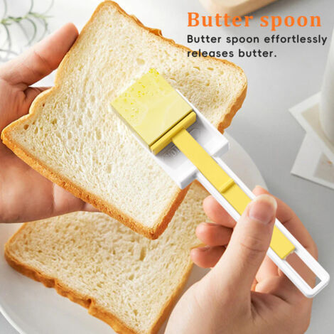 ZONJIE Beurrier Avec Couvercle Transparent Et Fourchette - Coupe-Beurre Précis Pour Blocs De 454g, Idéal Réfrigérateur, Facile à Nettoyer