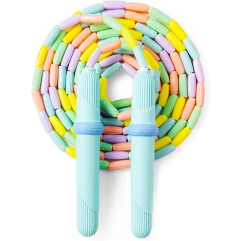 Corde à Sauter Enfant 2,8 M – PVC Durable, Poignées Antidérapantes, Longueur Réglable Pour Garçons Et Filles 6-10 Ans