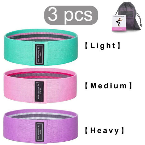 Good Nite Lot De 3 Bandes De Résistance | 3 Intensités | Fitness, Musculation, Yoga, Pilates | Portable Avec Sac