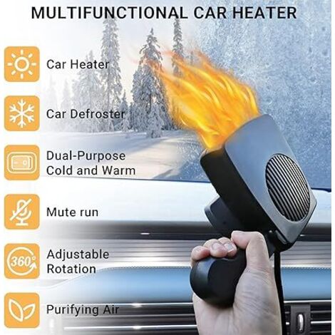 Ventilateur De Chauffage De Voiture 12V 300W - Radiateur Portable En Céramique - Chauffage Et Ventilation - Noir