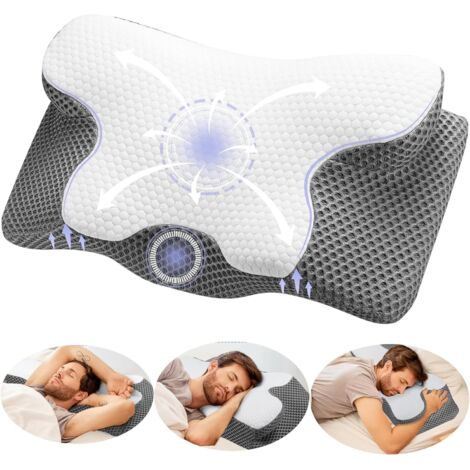 EazyTech Oreiller Cervical Ergonomique En Mousse à Mémoire De Forme Pour Dormeurs Sur Le C T Dos Et Ventre Soutien Orthop Dique Cou Adultes Oreillers L EazyTech Oreiller Cervical Ergonomique En Mousse à Mémoire De Forme Pour Dormeurs Sur Le C T Dos Et Ventre Soutien Orthop Dique Cou Adultes Oreillers L