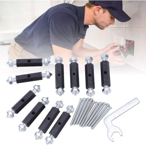 Kit Réparation Cassette 118mm - Dispositif Réparation Boîtier Électrique Avec Tiges Support Et Vis