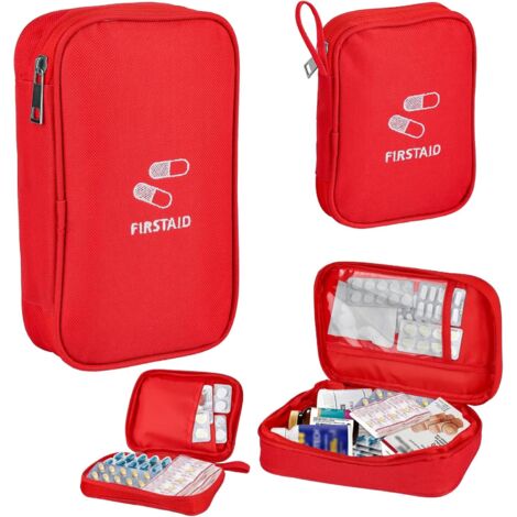 CPYJW Lot de 2 petits sacs à médicaments, sac de pharmacie de voyage, mini sac de premiers secours, sac à médicaments, petit sac de voyage, pharmacie étanche pour le bureau, les voyages