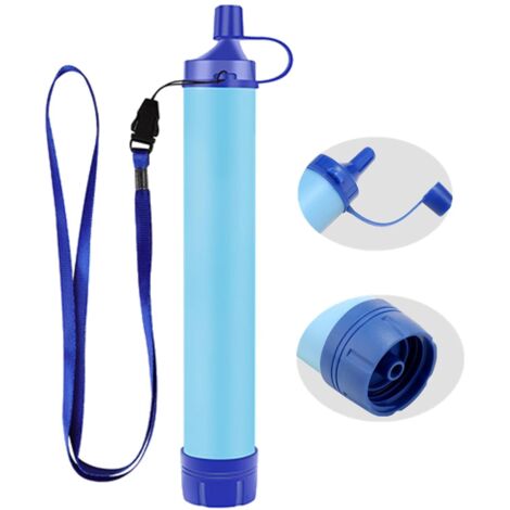 Paille Filtrante De Survie Joypur - Purificateur D'Eau Portable Pour Randonnée Et Camping (Bleu*2 + Vert*2)