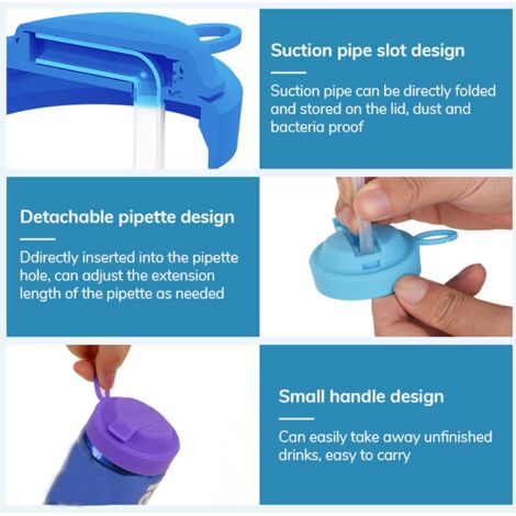 Couvercle Canette Silicone 4 Couvercles De Canettes Silicone Avec Paille - Anti-fuite Réutilisables Couvercle Canette Soda