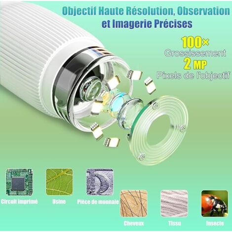 Microscope Numérique Microscope Portable Pour Enfants - Écran IPS 2 Pouces, Grossissement 1000x, Rechargeable, Idéal 3-12 Ans Microscope Yonea Microscope Numérique Microscope Portable Pour Enfants - Écran IPS 2 Pouces, Grossissement 1000x, Rechargeable, Idéal 3-12 Ans Microscope Yonea
