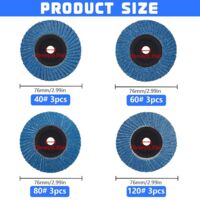 8 Disques à Lamelles Abrasifs 76 Mm - Grains 40/60/80/120, Pour Meuleuse, Enlèvement Rouille, Polissage Métal/bois