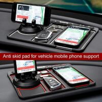 Tapis Antidérapant Silicone Pour Tableau De Bord - Compatible IPhone, Clés, GPS, écouteurs - 27x15 Cm - 10