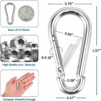 PXRLMYF 30 Pièces Mousqueton Métal Mini S Forme Mousqueton Clips