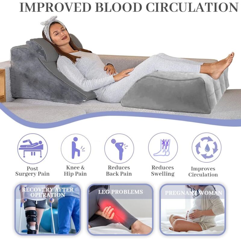 Coussin Gonflable Pour Surélévation Des Jambes - Noir, PVC, Soulagement Musculaire, Réglable En Fermeté - 8