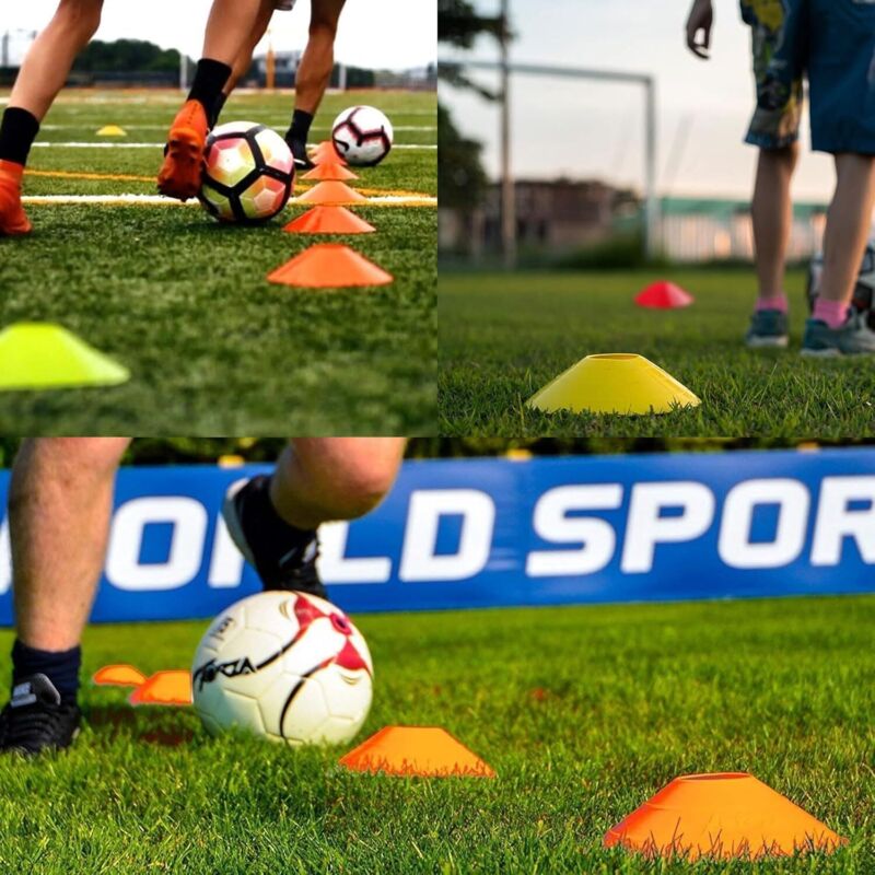Lot De 15 Cônes De Marquage D'entraînement De Football TOYANDONA – Disques De Signalisation Colorés, Antidérapants, Légers, Pour Foot, Basket, Baseball