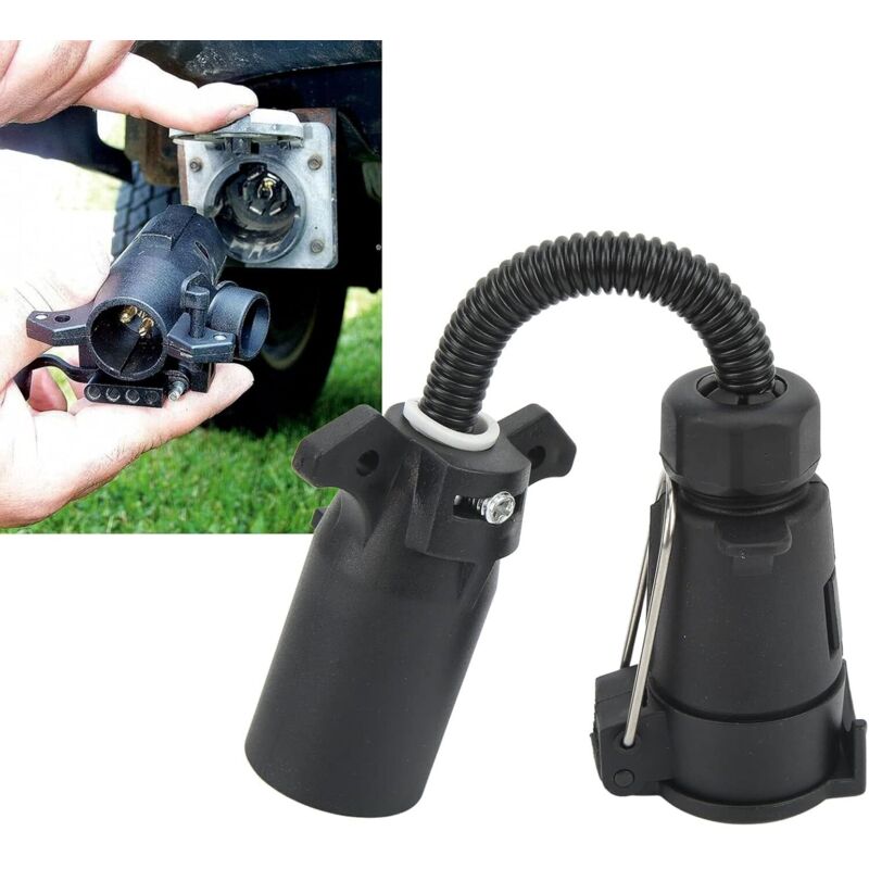 Adaptateur Prise Remorque US 4 Broches Vers Euro 7 Broches - Séparation Signal Stop/feu Stop, Pour Remorquage International