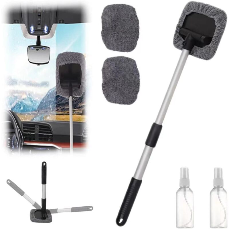 Manche Télescopique 240 Cm Nettoyeur Vitre Double Action Nettoyeur De Vitres Télescopique Laveur De Vitres Extensible Raclette Raclette Vitre Nettoyeur Vitres Intérieur Extérieur