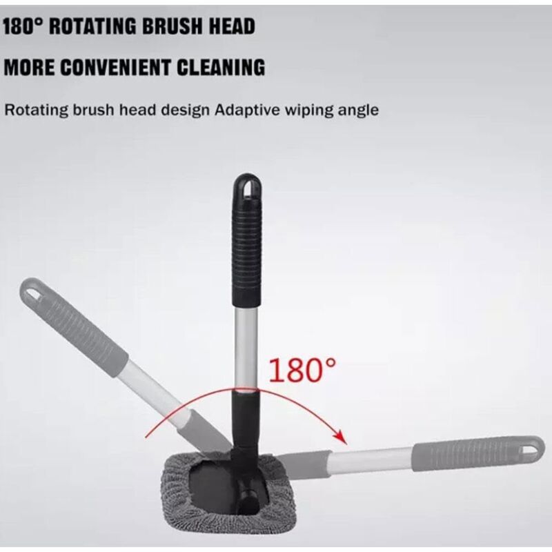 Raclette Vitre Voiture Nettoyeur Vitres De Voitures Intérieur, Lot De 4, Brosse Avec Poignee Pour Pare Brise 6 Chiffons Microfibre 85214092 Nettoyeur Intérieur Voiture