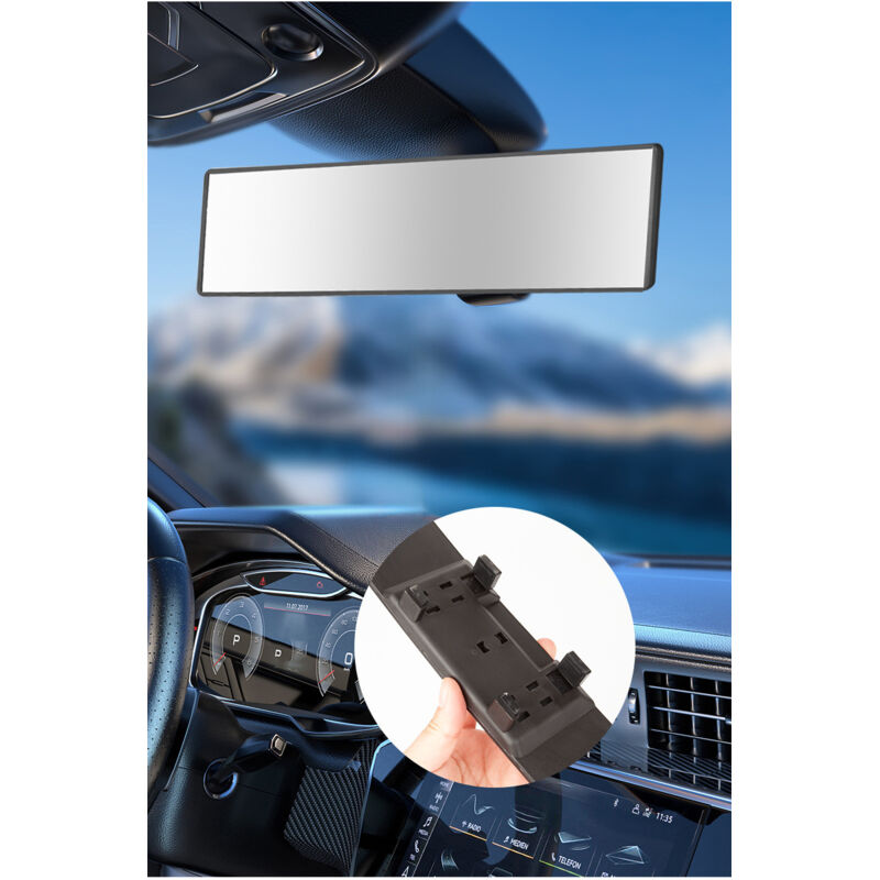 Rétroviseur De Vélo Rotatif 360° - Large Champ Vision, Fixation Guidon 22-25 Mm, Noir