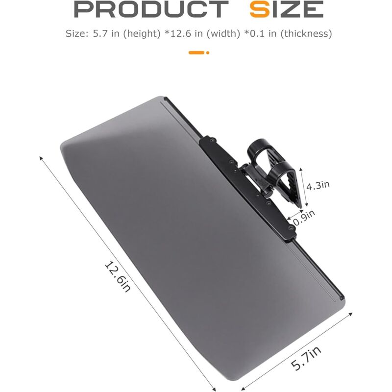 Rallonge De Pare-Soleil De Voiture - Anti-éblouissement Réglable 180° - Compatible Toutes Voitures, SUV