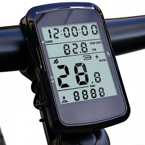 Compteur Vélo GPS Sans Fil – Écran LCD 6,1 Cm, Rétroéclairage Toujours Allumé, Autonomie 28h, Facile à Installer