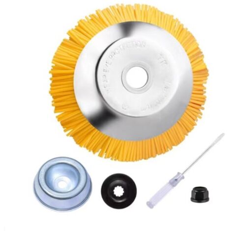Brosses en nylon pour débroussailleuse – Tête de désherbage pour surfaces pavées – Élimination efficace des mauvaises herbes (1/5)