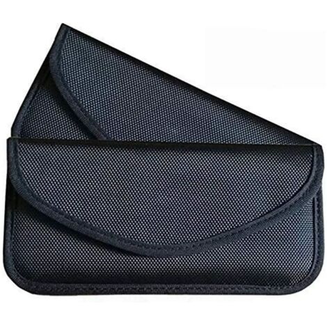 2PCS Téléphone Pochette Voiture Clef Anti Ondes Protection Blocage Signal RFID/GPS/WiFi/LTE/NFC/RF(Noir) (1/5)