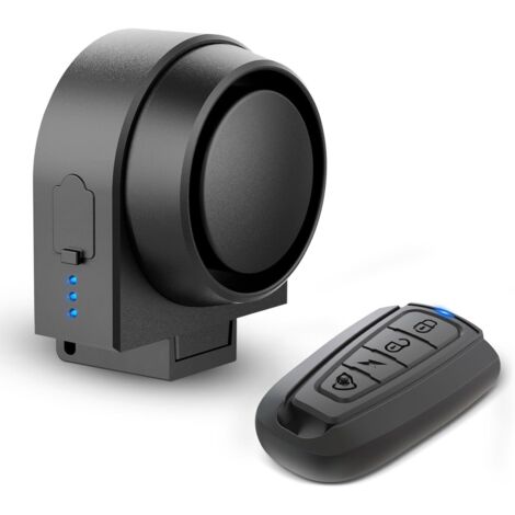 Alarme antivol intelligente sans fil – Alarme de vibration étanche IPX5 – Télécommande jusqu'à 80m – 115 dB pour vélo, moto, scooter