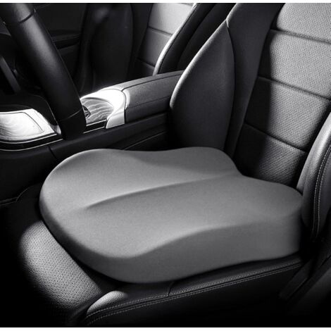 Rehausseur Voiture Adulte, Coussin Siege Voiture Auto Portable, Coussin Voiture Conducteur Doux, Augmente Efficacement Le Champ de Vision de 10 cm, pour Voiture Bureau Maison,Gris