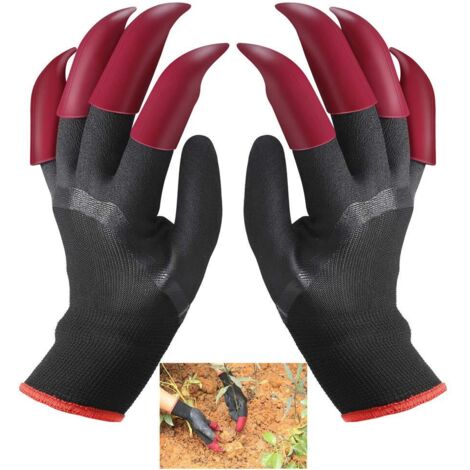 Gants de Jardin avec Griffes Imperméables Gants de Génie Jardinage pour Creuser une Plantation la Ferme des Gants de Travail avec 8 Griffes pour le Jardin (1/5)