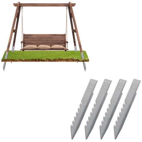 4 Supports D’ancrage Pour Poteaux Bois 10,2x10,2 Cm – Acier épais Calibre 11, Noir, Pour Terrasse, Rambarde, Boîte Aux Lettres
