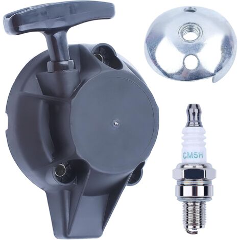 LinDuxe Démarreur à rappel pour Honda GX25 GX24 FG110 Tiller HHT25 WX10 Trimmer Lawn Trimmer Remplacez 28400-Z0H-003 par une poulie à griffes à cliquet (1/4)