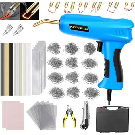 Kit de soudage MIG MAG 200W – Soudage rapide en 3 secondes – 1000 agrafes et 56 bâtons inclus – Réparation pare-chocs voiture (1/5)