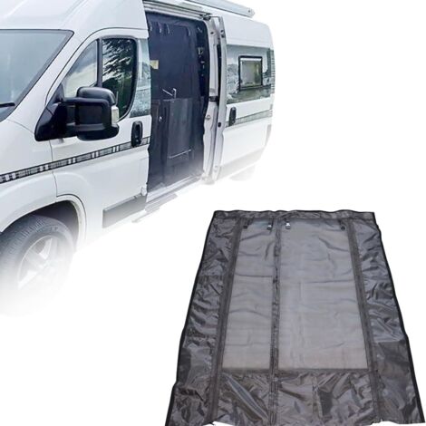 Rideau de porte pour camping-car, moustiquaire pour voiture, avec fermeture éclair, rideau de porte respirant enroulable, moustiquaire magnétique anti-insectes, 180 x 133 cm (1/5)