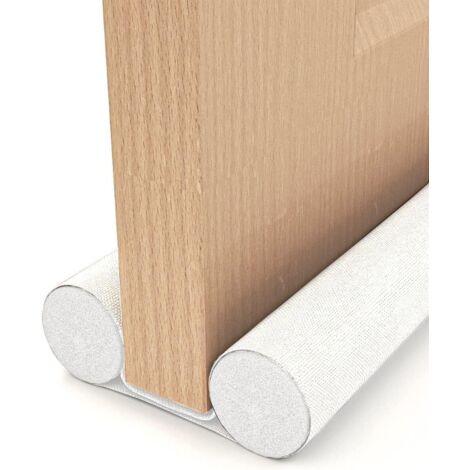Boudin de Porte Isolant avec Tissu Oxford écologique, 93cm Boudin de Porte Libre de Couper, Boudin de Porte Double pour Portes Intérieures 3-5 cm, Blanc (1/5)