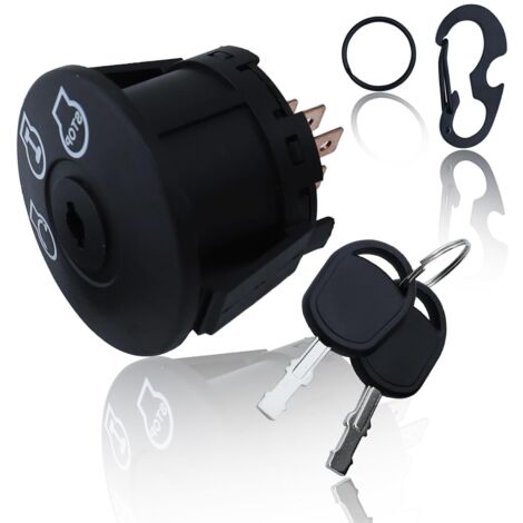 LinDuxe Interrupteur d'allumage et de démarrage à 3 positions 925-04228 avec clé pour Troy-Bilt MTD Craftsman remplace 925-04228 725-04228 (1/4)