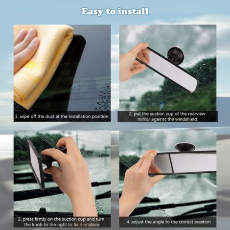 Rétroviseur Intérieur Voiture 814842 - Compatible Peugeot 107 206 106 Citroën C1 Toyota Aygo