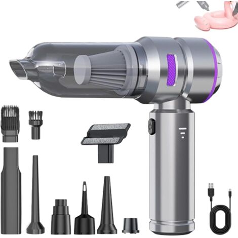 Aspirateur à main sans fil 4 en 1 – Puissant, léger, 3 vitesses – Nettoyage voiture et intérieur – Souffleur portable