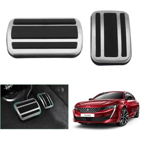 Compatible avec Peugeot 308 508 SW GT Hybrid 2014-2023 2024 Pédales pour Gaz et Frein, Peuge0t 308 Capuchons de Pédales Couverture de Pédale Repose-Pieds [Transmission Automatique]