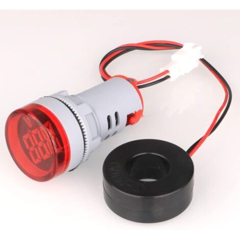 Mini Ampèremètre Numérique à LED, Testeur d'ampérage Numérique AC 0-100A, Moniteur d'ampère, Panneau de Signalisation LED Rouge (1/4)