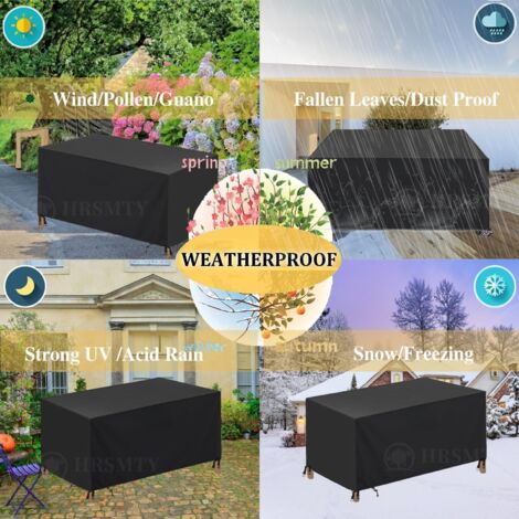 Housse Salon De Jardin,190x190x85cm (LxWxH) 420D Oxford Tissu Housse