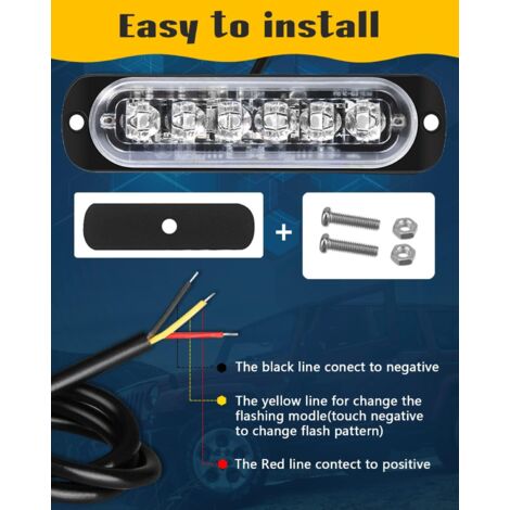 Xprite Barre lumineuse stroboscopique à double barre lumineuse d