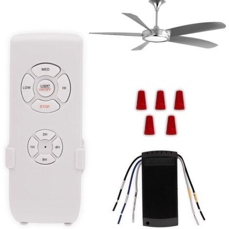 Télécommande universelle pour ventilateur de plafond – 3 vitesses – contrôle de la lumière – minuterie programmable – signal 433MHz